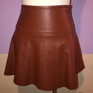 Forever 21 Brown Leather Skirt